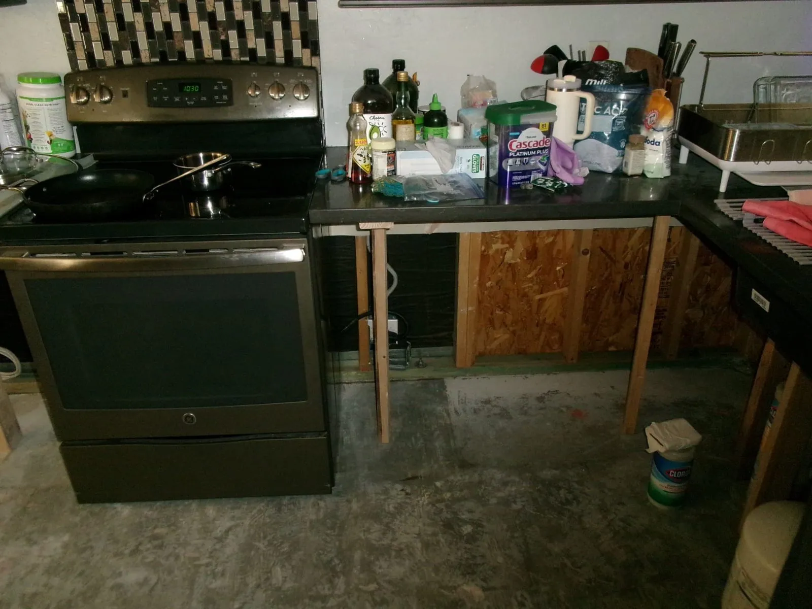 Kitchen countertop repair in progress in Phoenix, AZ