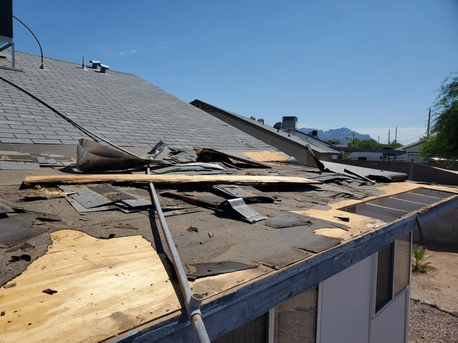 Wind and storm roof damage repair in Phoenix, AZ