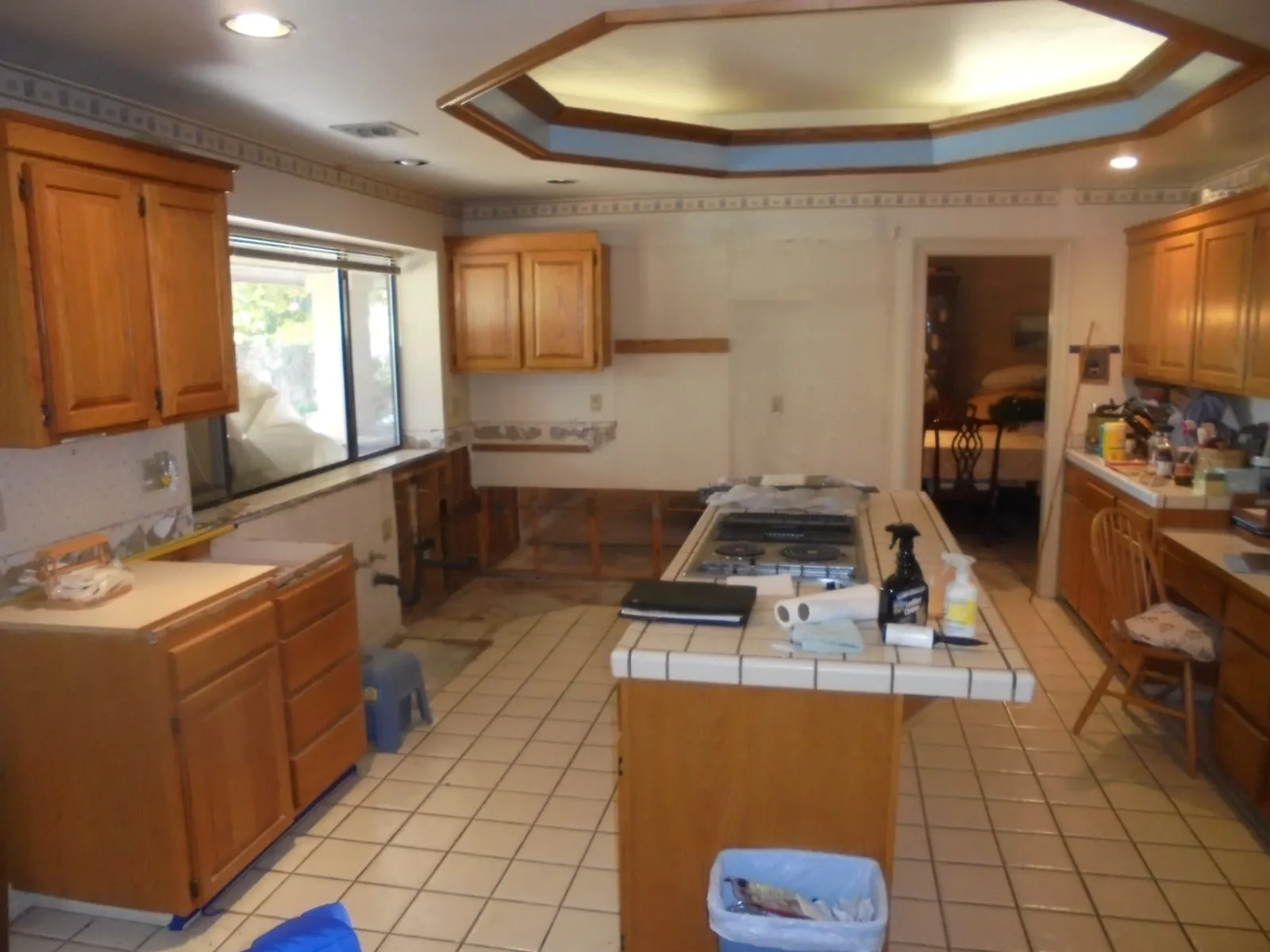 Kitchen Rebuild before the insurance repair in Phoenix, AZ